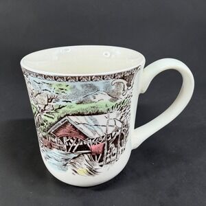Johnson Bros The Friendly Village Covered Bridge Coffee Mug Tea Cup Mug England